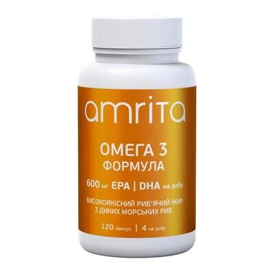 Омега 3 Формула Amrita 600 мг капсули №120
