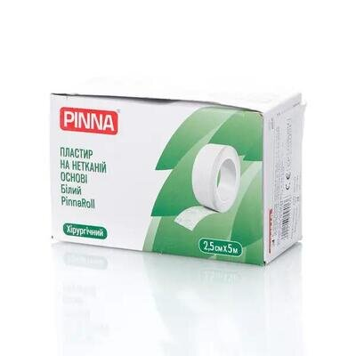 Пластир медичний PinnaRoll хірургічний на нетканній основі 2,5 см х 5 м, 1 штука