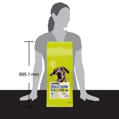 Корм сухий для дорослих собак великих порід Purina Dog Chow Adult Large Breed зі смаком індички, 14 кг