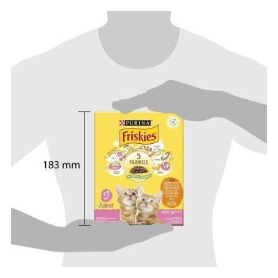 Корм сухий для кошенят Purina Friskies Junior з куркою, молоком і овочами, 300 г