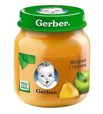 Пюре фруктове Gerber Яблуко і груша, 130 г
