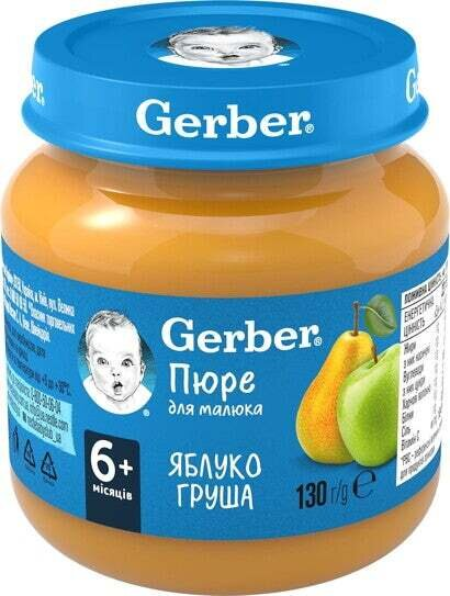 Пюре фруктове Gerber Яблуко і груша, 130 г