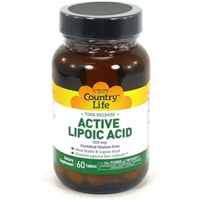 Ліпоєва кислота Country Life Lipoic Acid 300 мг, 60 таблеток
