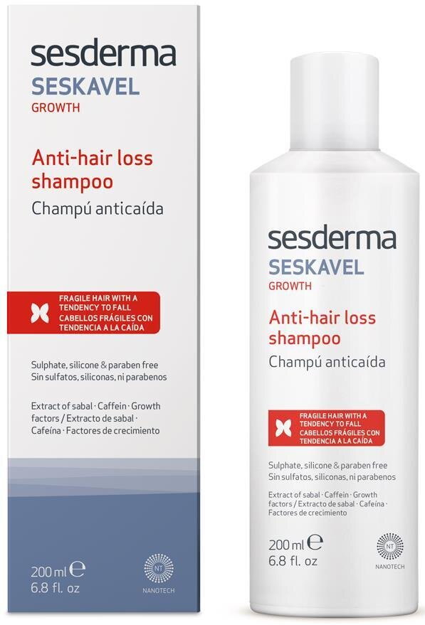 Шампунь Sesderma Seskavel Growth проти випадіння волосся, 200 мл