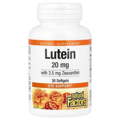 Лютеїн Natural Factors Lutein 20 мг, 30 гелевих капсул