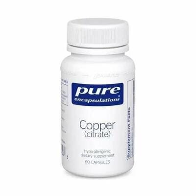 Мідь (цитрат) Pure Encapsulations Copper (citrate), 60 капсул
