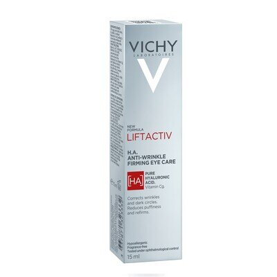 Крем навколо очей Vichy Liftactiv H.A. розгладжувальний з гіалуроновою кислотою для корекції зморшок та темних кіл, 15 мл