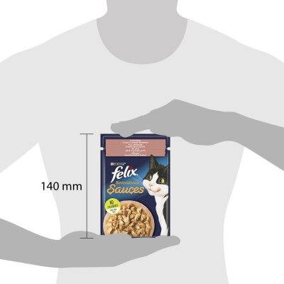 Корм вологий для котів Purina Felix Sensations Sauces лосось із креветками, 85 г
