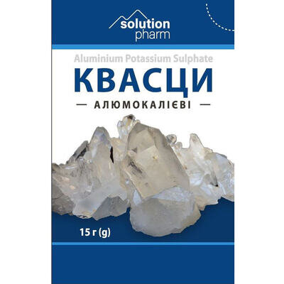Квасци алюмокалієві Solution pharm порошок по 15 г в пач.