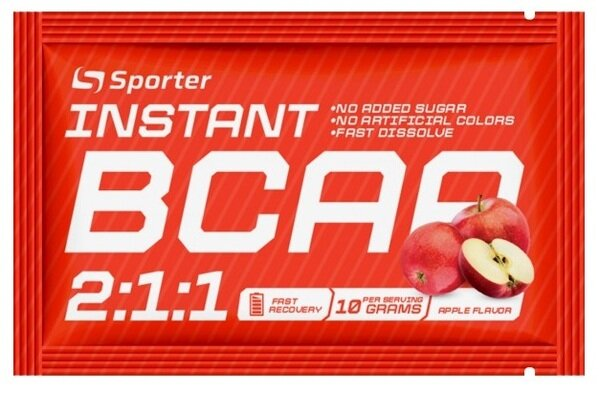 Амінокислоти Sporter BCAA 2:1:1 Instant яблуко, 10 г