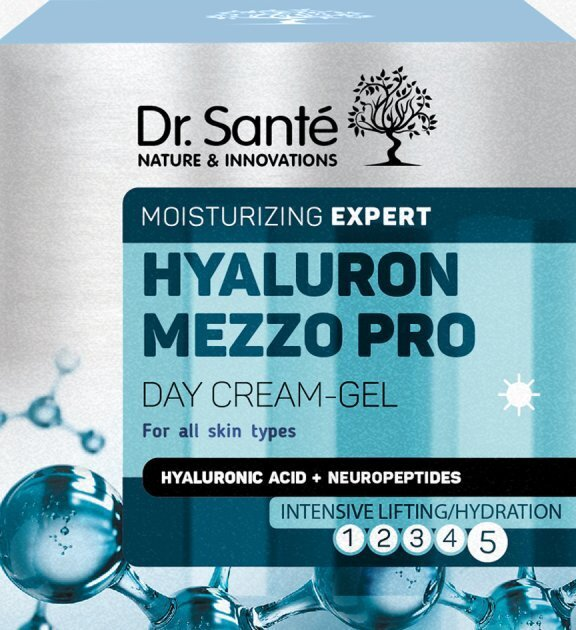 Крем-гель для обличчя Dr.Sante Hyaluron Mezzo Pro денний, 50 мл