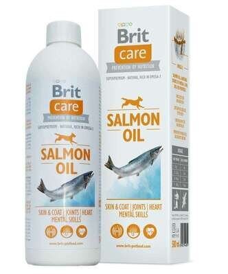 Олія лосося Brit Care Salmon Oil для шкіри та шерсті собак всіх вікових груп, 500 мл