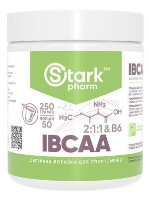 Амінокислоти Stark Pharm Stark IBCAA 2-1-1&Vit B6 без смакових добавок, 250 г
