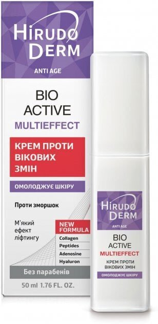 Крем для обличчя Hirudo Derm Anti Age Bіo Active Multieffect проти вікових змін, 50 мл