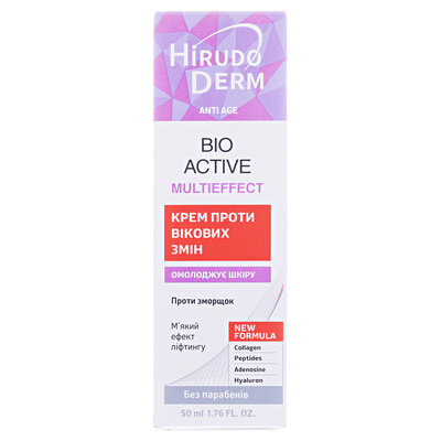 Крем для обличчя Hirudo Derm Anti Age Bіo Active Multieffect проти вікових змін, 50 мл