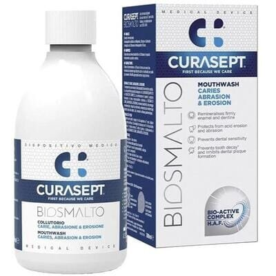 Ополіскувач для порожнини рота Curasept Biosmalto проти карієсу, стирання та ерозії, 300 мл