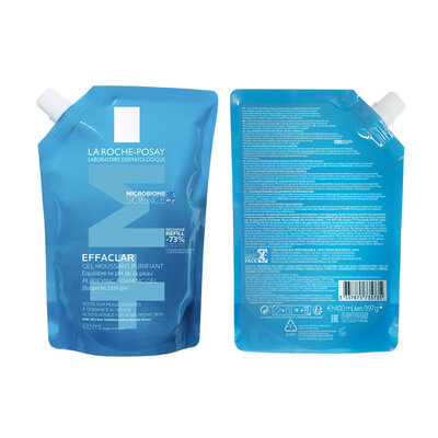 Гель-мус La Roche-Posay Effaclar +М для очищення жирної і проблемної шкіри, змінний блок, 400 мл