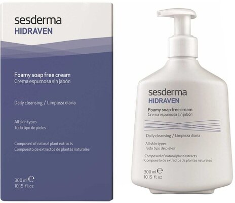 Крем-пінка для вмивання Sesderma Hidraven без мила для всіх типів шкіри, 300 мл