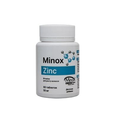 Вітаміни MinoX Zinc для росту волосся таблетки №60
