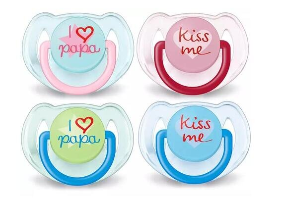 Пустушка силіконова Philips Avent Classic I love SCF172/70 ортодонтична, 6-18 місяців, 2 шт