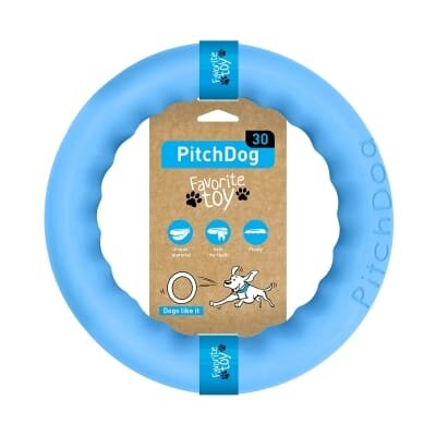 Іграшка-кільце Collar PitchDog для апортировки для собак, 28 см, блакитна