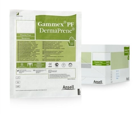 Рукавички хірургічні Gammex PF DermaPrene неопренові без пудри, розмір 7,5, стерильні, пара