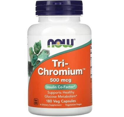 Три-Хром NOW Tri-Chromium 500 мкг вег. капсули №180
