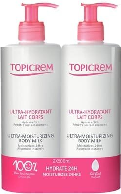 Набір Topicrem Ultra Hydratant Ультразволожуюча емульсія для тіла, 2 шт х 500 мл