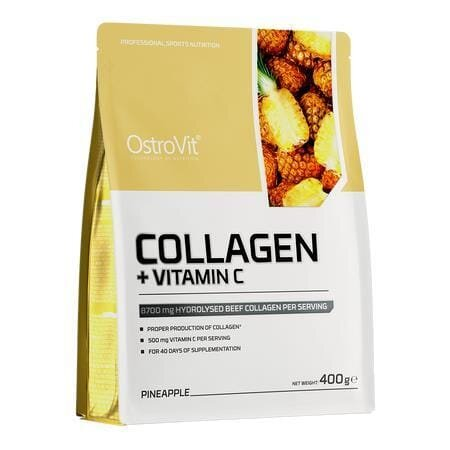 Колаген + вітамін С Ostrovit Collagen + Vit C ананас, 400 г
