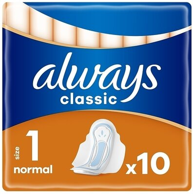 Прокладки гігієнічні Always Classic Normal, 4 краплі, 10 шт