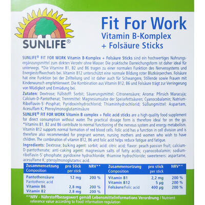 Вітаміни Sunlife Fit For Work №20 у стіках