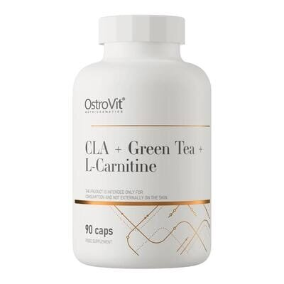 Жироспалювач OstroVit CLA + Green tea + L-carnitine, 90 капсул
