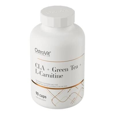 Жироспалювач OstroVit CLA + Green tea + L-carnitine, 90 капсул