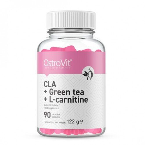Жироспалювач OstroVit CLA + Green tea + L-carnitine, 90 капсул
