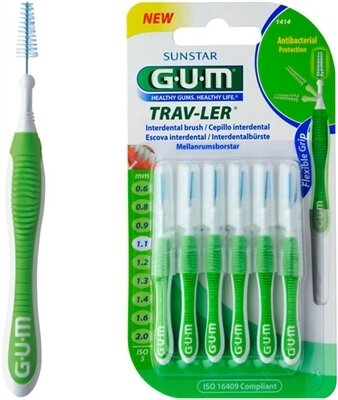 Інтердентальні щітки GUM TravLer, 1,1 мм, 6 шт