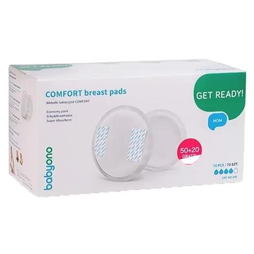 Вкладиші лактаційні BabyOno Comfort 296, 70 штук
