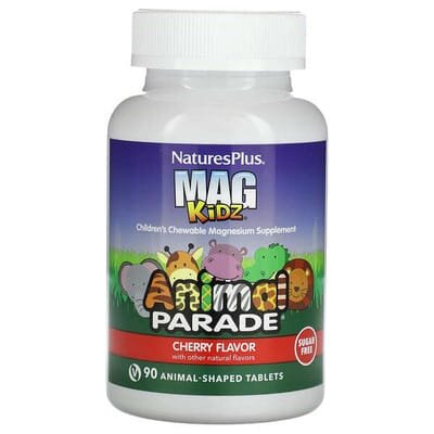 Магній для дітей Nature's Plus Animal Parade Children's Magnesium без цукру, вишня, 90 таблеток