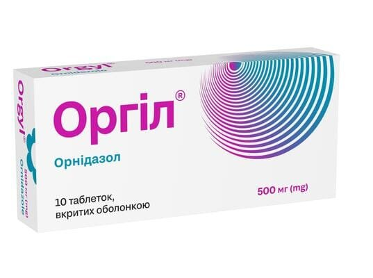 Оргіл таблетки, в/о по 500 мг №10