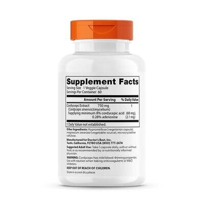Кордицепс Ультра Doctor's Best Ultra Cordyceps, 60 капсул