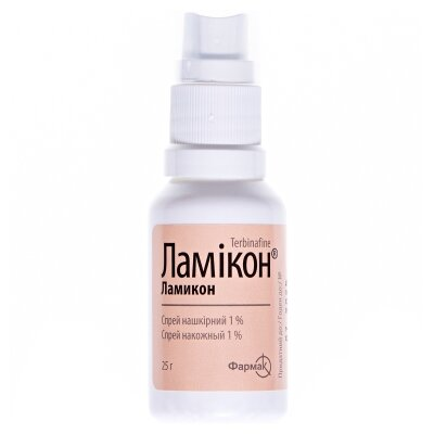 Ламікон спрей н/ш 1 % по 25 г у флак.