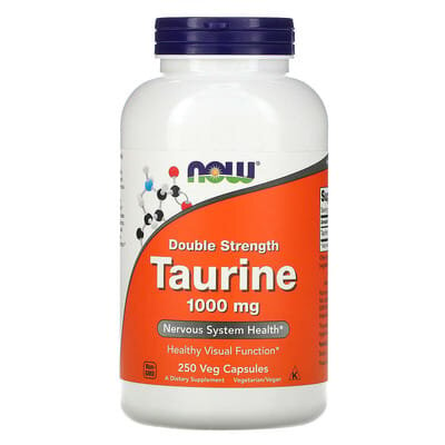 Таурін NOW Taurine 1000 мг вег. капсули №250