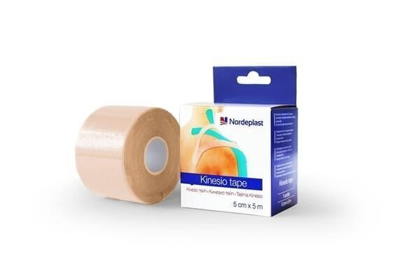 Кінезіо тейп Nordeplast 5 см х 5 м, бежевий