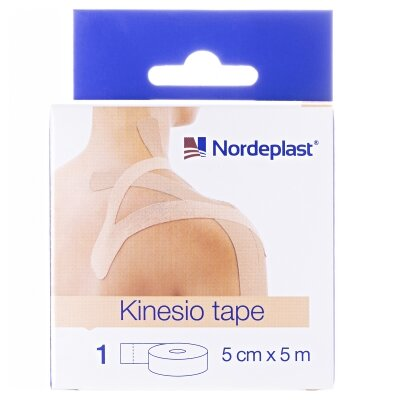 Кінезіо тейп Nordeplast 5 см х 5 м, бежевий