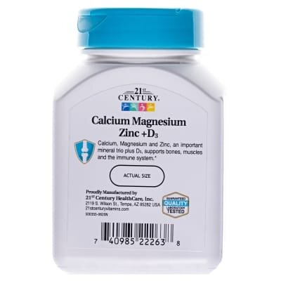 Кальцій, Магній, Цинк + Вітамін Д3 Apnas Natural таблетки №90