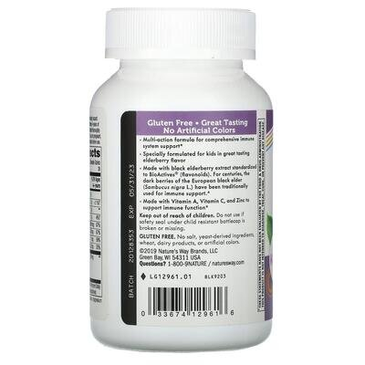 Чорна бузина для дітей Nature's Way Sambucus Kids для імунітету, 40 жувальних таблеток