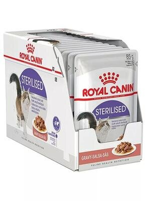 Корм вологий для стерилізованих кішок Royal Canin Sterilised Gravy від 1 року, шматочки в соусі, 12 штук по 85 г
