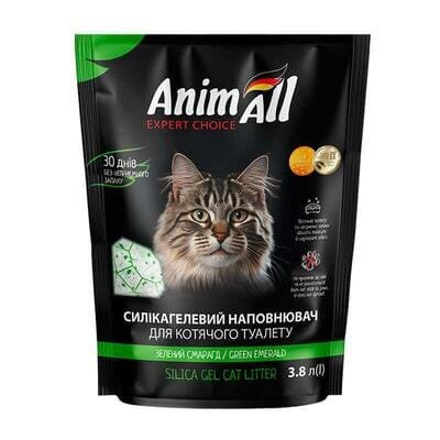 Наповнювач для туалету AnimAll силікагелевий Зелений смарагд, 3,8 л