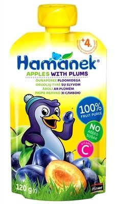 Пюре фруктове Hame Hamanek Яблуко і слива, 120 г