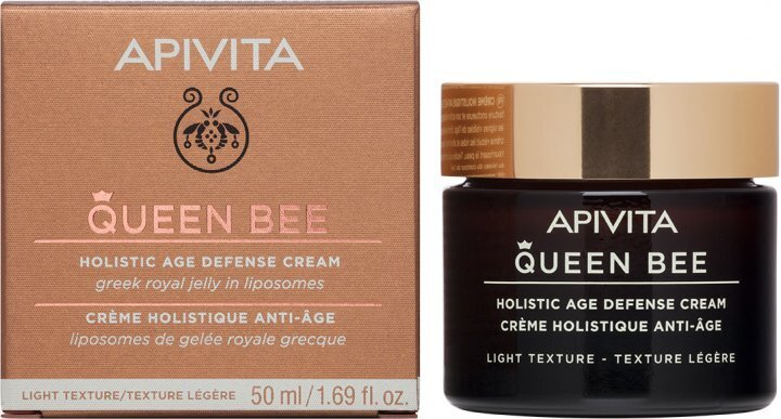 Крем для обличчя Apivita Queen Bee легкої текстури для комплексного захисту від старіння, 50 мл