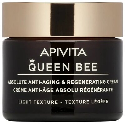 Крем для обличчя Apivita Queen Bee легкої текстури для комплексного захисту від старіння, 50 мл